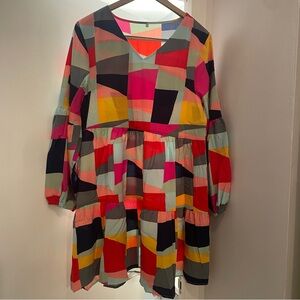 Colorful Geometric Pattern Dress